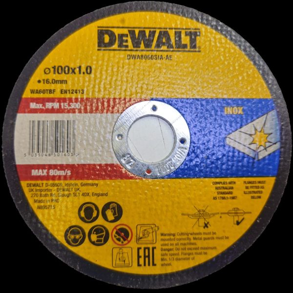 DEWALT STEEL CUTTING DISC 4"