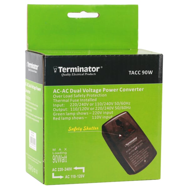Terminator AC Dual Voltage Power Converter TACC 90W-13A