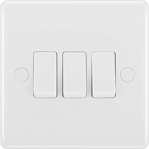 Snowlite Switch 3Gang 1Way 10A SN305 3x3