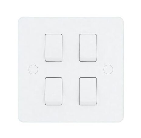Snowlite Switch 4Gang 1Way 3x3 SN307X