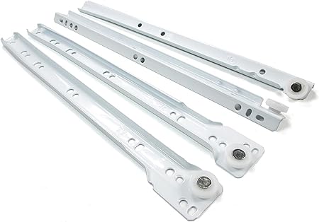DRAWER RAILING  20" 50CM WHITE PAIR